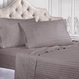 400 Thread Count Egyptian Cotton Sateen Stripe Bed Sheet Set