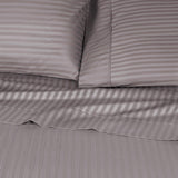 300 Thread Count Egyptian Cotton Sateen Stripe Bed Sheet Set