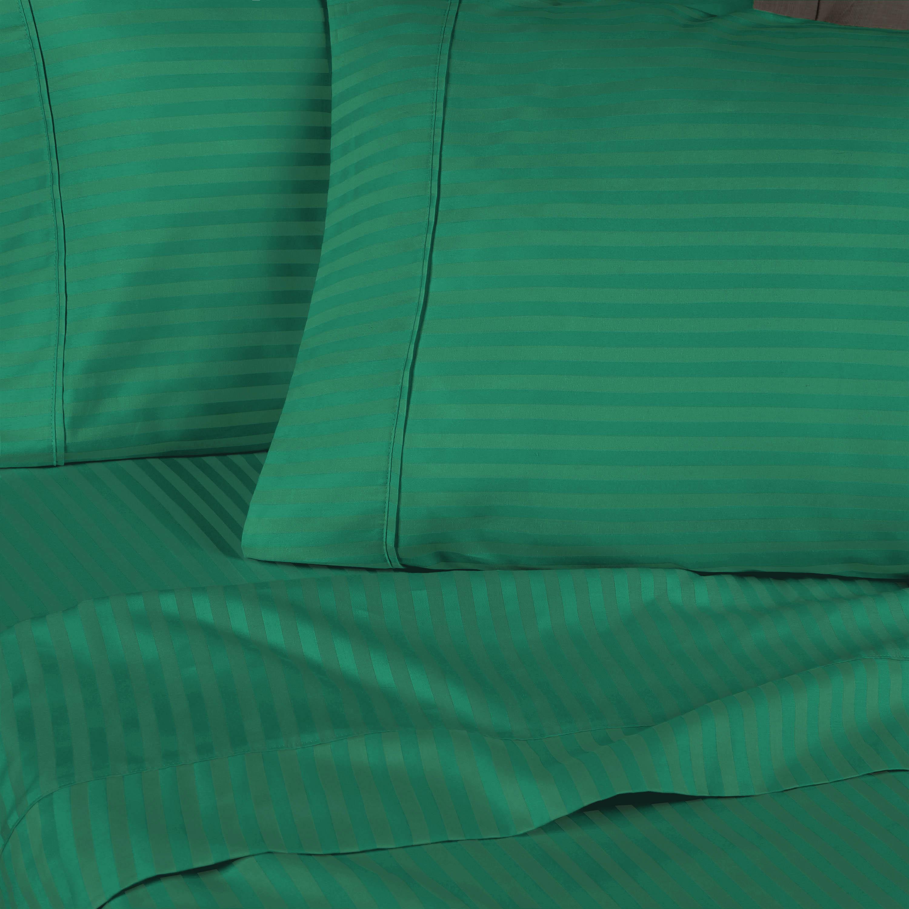 300 Thread Count Egyptian Cotton Sateen Stripe Bed Sheet Set