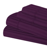 300 Thread Count Egyptian Cotton Sateen Stripe Bed Sheet Set