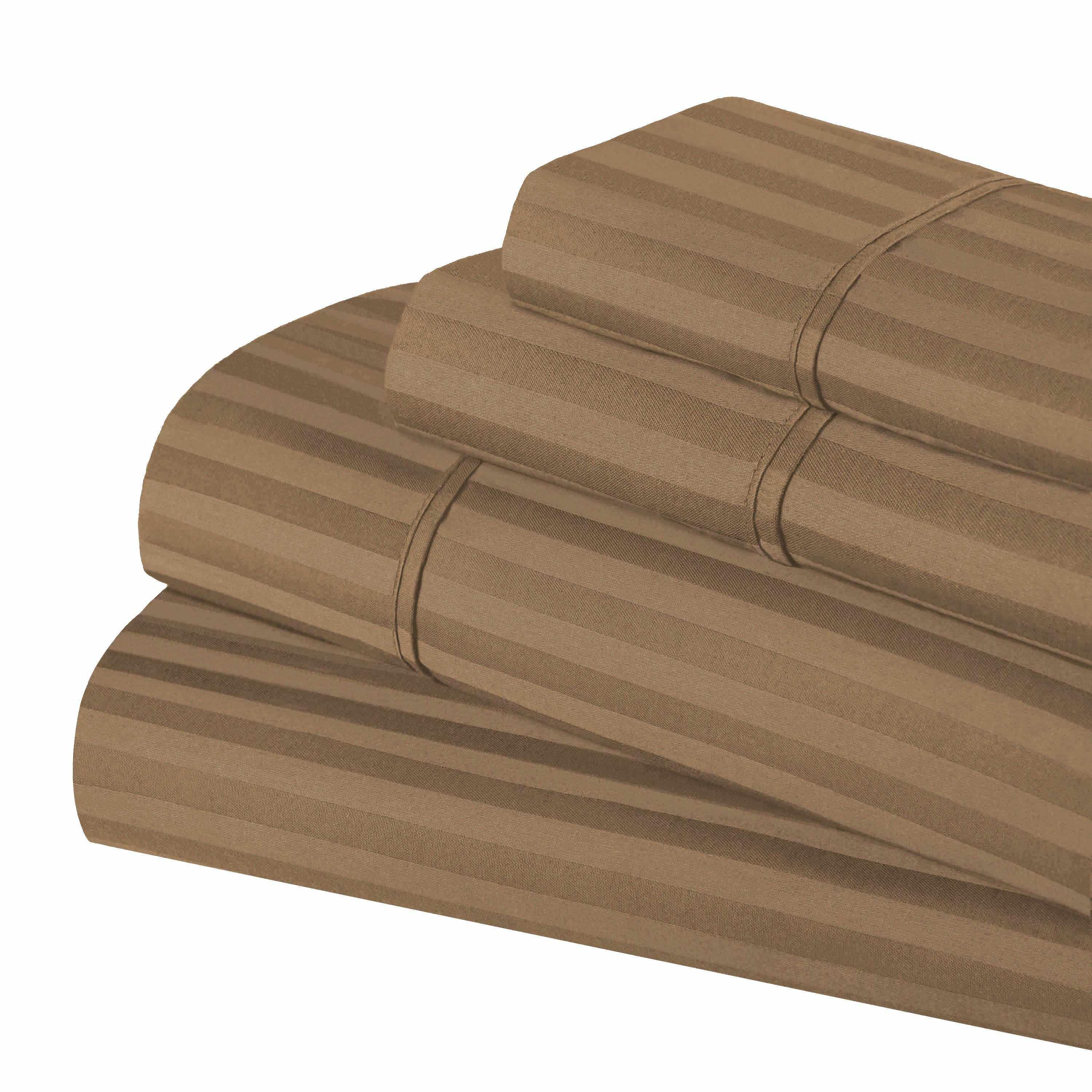 400 Thread Count Egyptian Cotton Striped Deep Pocket Sheet Set