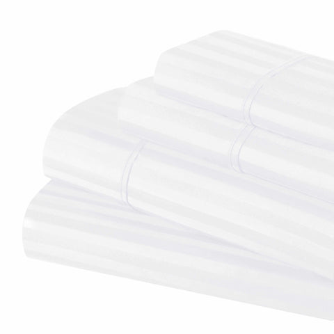 400 Thread Count Egyptian Cotton Sateen Stripe Bed Sheet Set