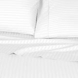 300 Thread Count Egyptian Cotton Sateen Stripe Bed Sheet Set