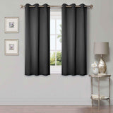 Solid Machine Washable Room Darkening Blackout Curtains, Set of 2