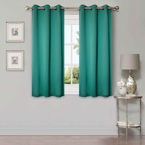 Blackout Window Curtains Solid Room Darkening Washable Set of 2