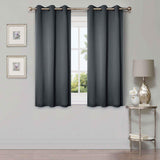 Solid Machine Washable Room Darkening Blackout Curtains, Set of 2