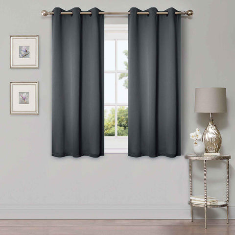 Blackout Window Curtains Solid Room Darkening Washable Set of 2