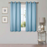 Solid Machine Washable Room Darkening Blackout Curtains, Set of 2
