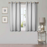 Solid Machine Washable Room Darkening Blackout Curtains, Set of 2
