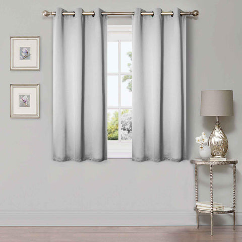 Blackout Window Curtains Solid Room Darkening Washable Set of 2