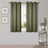 Solid Machine Washable Room Darkening Blackout Curtains, Set of 2