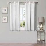Solid Machine Washable Room Darkening Blackout Curtains, Set of 2