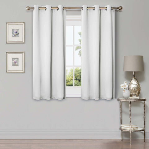 Blackout Window Curtains Solid Room Darkening Washable Set of 2