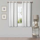 Solid Machine Washable Room Darkening Blackout Curtains, Set of 2