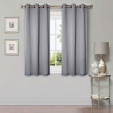 Solid Machine Washable Room Darkening Blackout Curtains, Set of 2