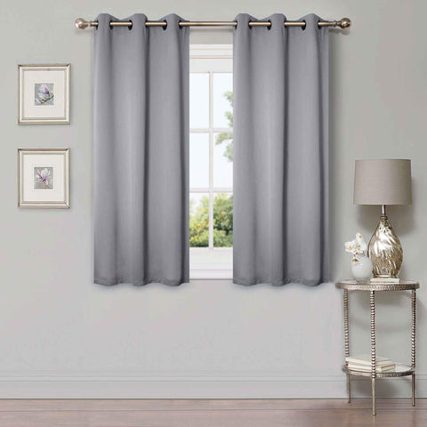 Blackout Window Curtains Solid Room Darkening Washable Set of 2