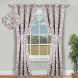 Leaves Room Darkening Washable Blackout Curtain Panels, Set of 2