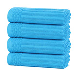 Soho Ribbed Cotton Hand Towel Set, 4-Piece Super Absorbent