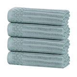 Soho Ribbed Cotton Hand Towel Set, 4-Piece Super Absorbent