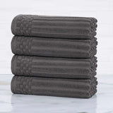Soho Ribbed Cotton Super Absorbent 4 Piece Hand Towel Set