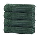 Soho Ribbed Cotton Hand Towel Set, 4-Piece Super Absorbent