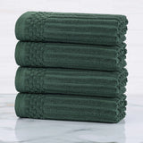 Soho Ribbed Cotton Super Absorbent 4 Piece Hand Towel Set