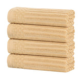 Soho Ribbed Cotton Super Absorbent 4 Piece Hand Towel Set