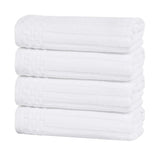 Soho Ribbed Cotton Hand Towel Set, 4-Piece Super Absorbent