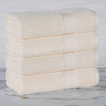 Ultra-Soft Rayon from Bamboo Cotton Blend 4 Piece Bath Towel Set