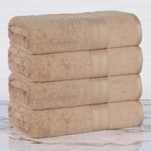 Ultra-Soft Rayon from Bamboo Cotton Blend 4 Piece Bath Towel Set