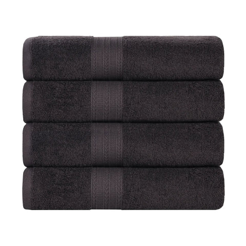 Eco-Friendly Ring-Spun Cotton 4-Piece Bath Towel Set