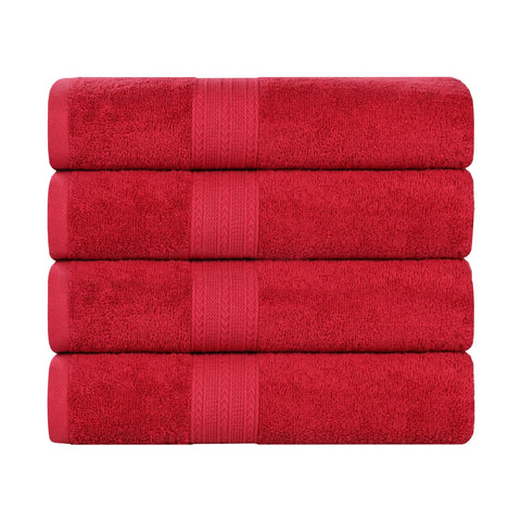 Eco-Friendly Ring-Spun Cotton 4-Piece Bath Towel Set