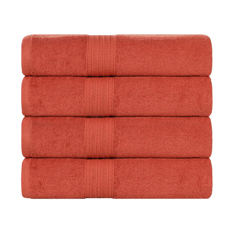 Eco-Friendly Ring-Spun Cotton 4-Piece Bath Towel Set