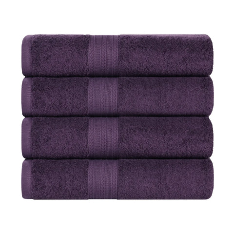 Eco-Friendly Ring-Spun Cotton 4-Piece Bath Towel Set