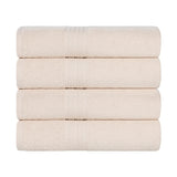 Eco-Friendly Ring-Spun Cotton 4-Piece Bath Towel Set