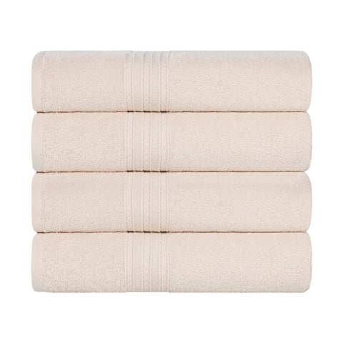 Eco-Friendly Ring-Spun Cotton 4-Piece Bath Towel Set