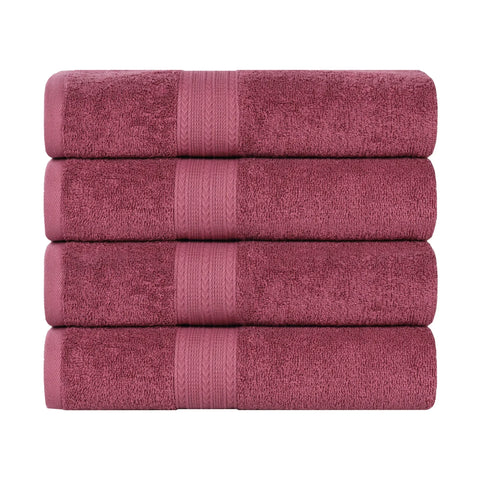 Eco-Friendly Ring-Spun Cotton 4-Piece Bath Towel Set