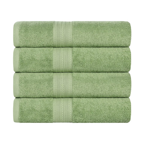 Eco-Friendly Ring-Spun Cotton 4-Piece Bath Towel Set