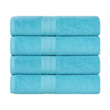 Eco-Friendly Ring-Spun Cotton 4-Piece Bath Towel Set