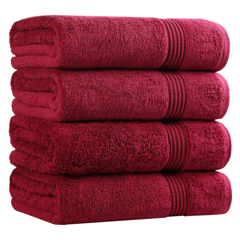 Egyptian Cotton Plush Absorbent Luxury Bath Towel Set of 4