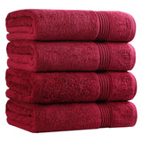 Egyptian Cotton Plush Absorbent Luxury Bath Towel Set of 4