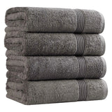 Egyptian Cotton Plush Absorbent Luxury Bath Towel Set of 4