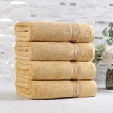 Egyptian Cotton Plush Absorbent Luxury Bath Towel Set of 4