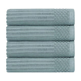 Ribbed Cotton Absorbent Bath Towel Set of 4