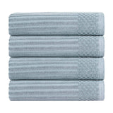 Ribbed Cotton Absorbent Bath Towel Set of 4