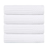 Ribbed Cotton Absorbent Bath Towel Set of 4