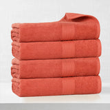 Eco-Friendly Ring-Spun Cotton 4-Piece Bath Towel Set