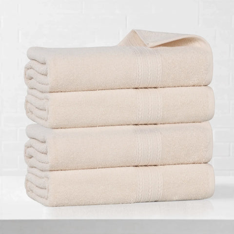 Eco-Friendly Ring-Spun Cotton 4-Piece Bath Towel Set