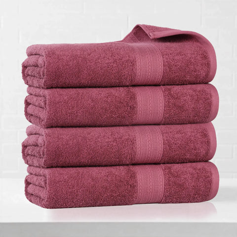 Eco-Friendly Ring-Spun Cotton 4-Piece Bath Towel Set