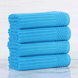 Ribbed Cotton Absorbent Bath Towel Set of 4
